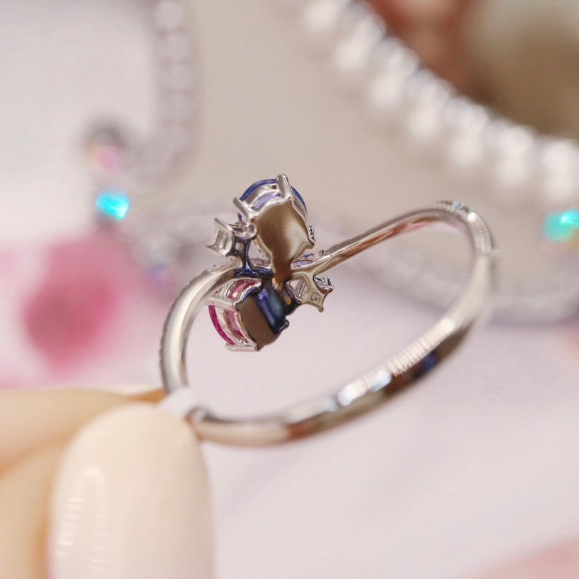14K GOLD 1.14 CTW NATURAL SAPPHIRE & DIAMOND RING - 5