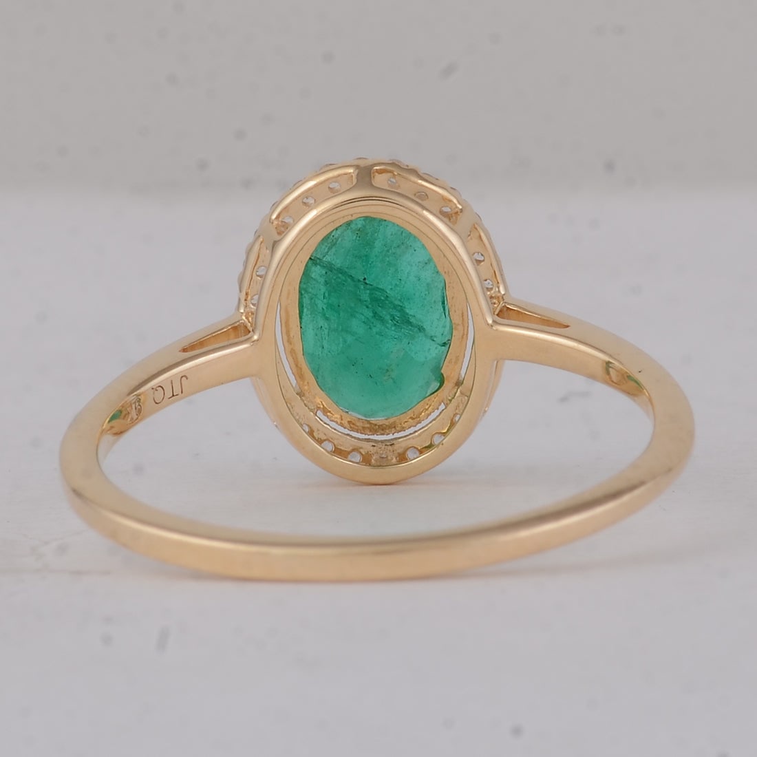 1.22 Ct Oval Emerald 9K Gold Ring - 3