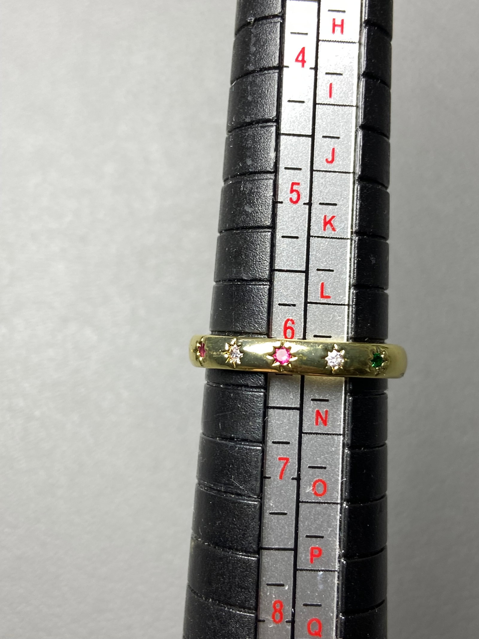 18k gold plated eight pointed stars ring inlaid zircon stones - 8