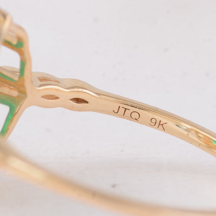 1.29 Ct Oval Emerald 9K Gold Ring - 5
