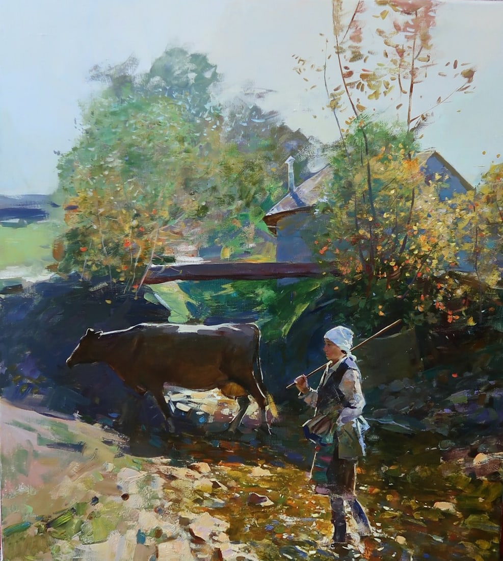 Oil painting Serg Kovalenko: Title: Oil painting Serg Kovalenko Description: 141SK Painter: Serg Kovalenko S?ze: 90x100 cm/35.4x39.4 inches Components: oil, canvas Original painting CONDITION: exellent ERA: modern Graduated from 