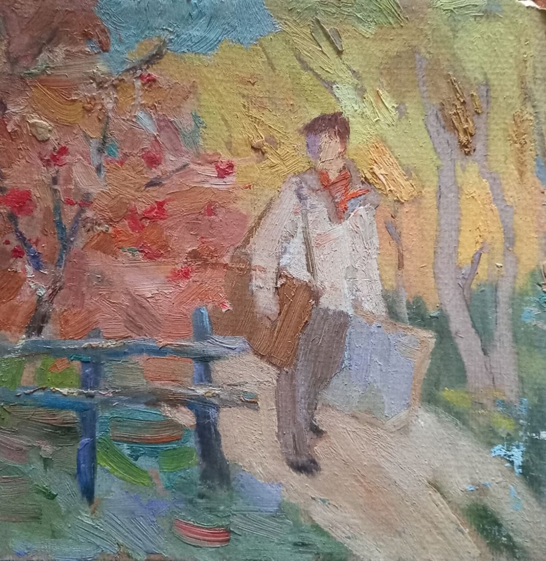 Oil painting sketch Alex Ditriev: Title: Oil painting sketch Alex Ditriev Description: 455AD Painter: Alex Ditriev S?ze: 28x27 cm/ 11.02x10.63 inches Components: oil, cardboard Original painting from our collection ERA: Short informat