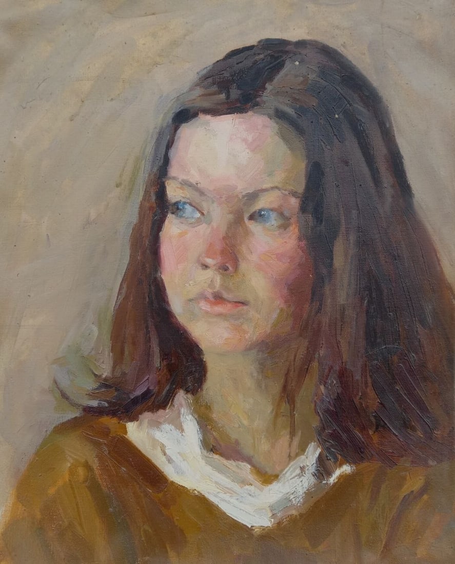 Oil painting Tanyusha Alex Ditriev: Title: Oil painting Tanyusha Alex Ditriev Description: 548AD Painter: Alex Ditriev S?ze:53x44 cm/ 20.86x17.32 inches Components: oil, canvas Original painting from our collection ERA: Short informatio