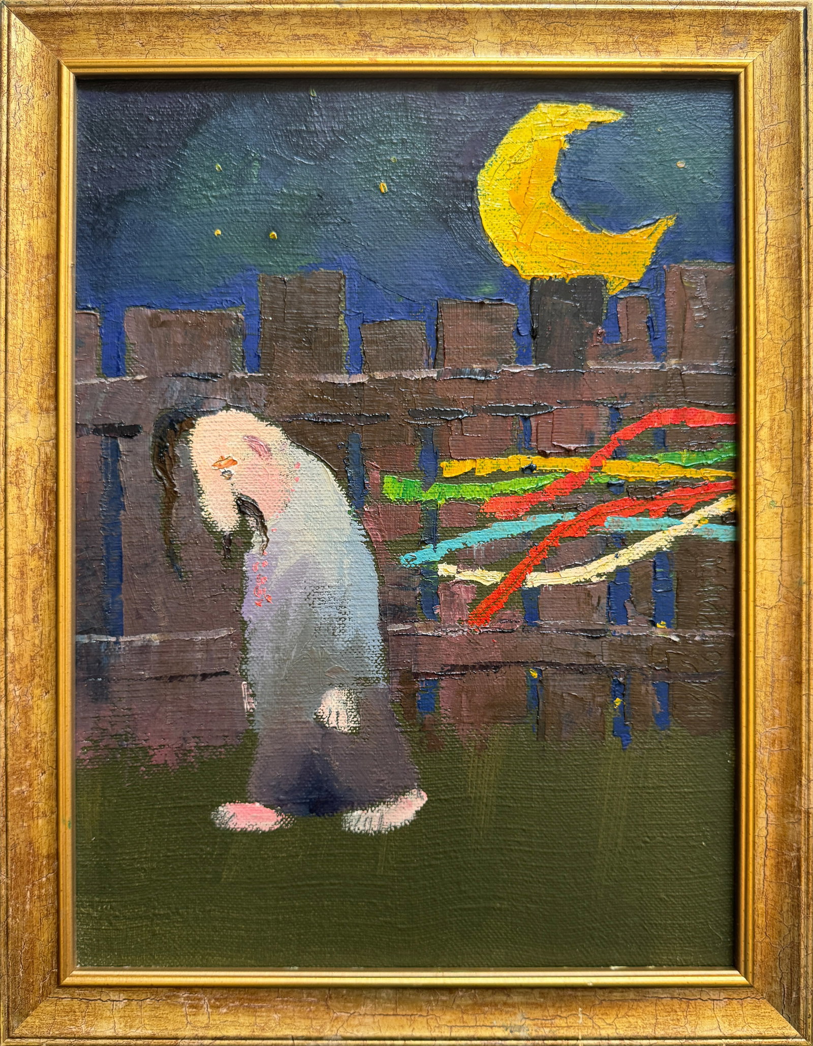 Oil painting with frame Virgo K. Leonid: Title: Oil painting with frame Virgo K. Leonid Description: 254KK Painter: K. Leonid S?ze: 40x30 cm/ 15.74x11.81 inches Components: oil, canvas Original painting CONDITION: exellent ERA:2016 ARTIST: B