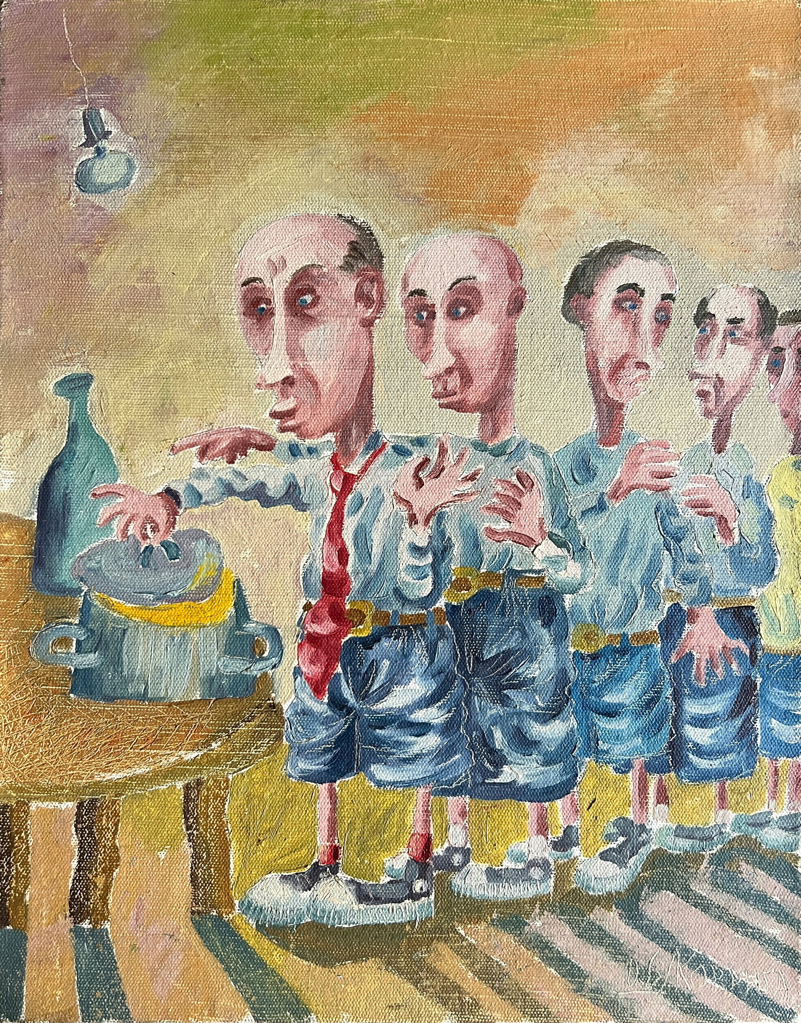 Oil painting with frame Queue K. Leonid: Title: Oil painting with frame Queue K. Leonid Description: 760KK Painter: K. Leonid S?ze: 50x40 cm/ 19.68x15.74 inches Components: oil, canvas Original painting CONDITION: exellent ERA:2006 ARTIST: B