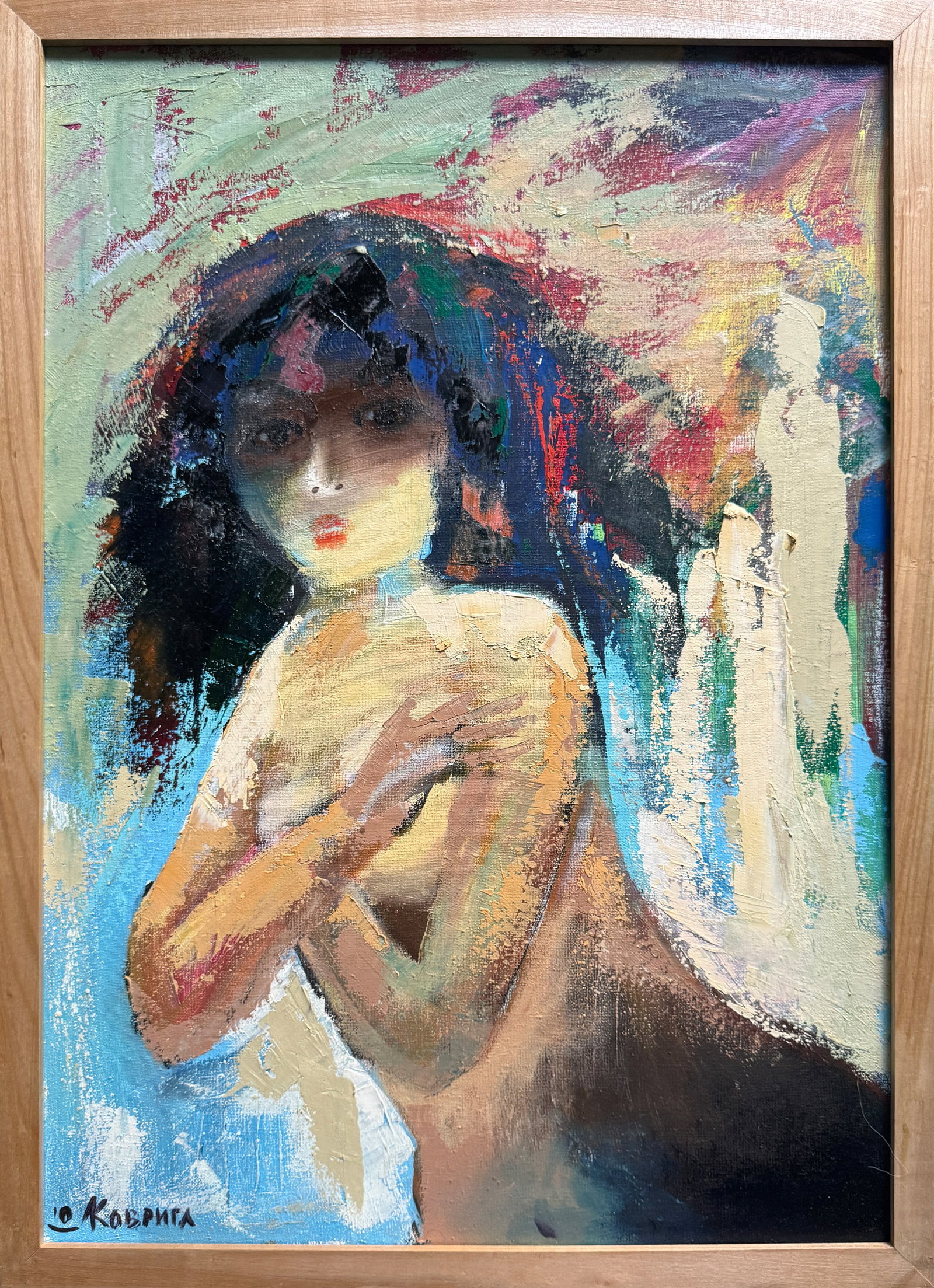 Abstract Oil painting with frame Naked K. Leonid: Title: Abstract Oil painting with frame Naked K. Leonid Description: 985KK Painter: K. Leonid S?ze: 70x50 cm/ 27.55x19.68 inches Components: oil, canvas Original painting CONDITION: exellent ERA:2010 