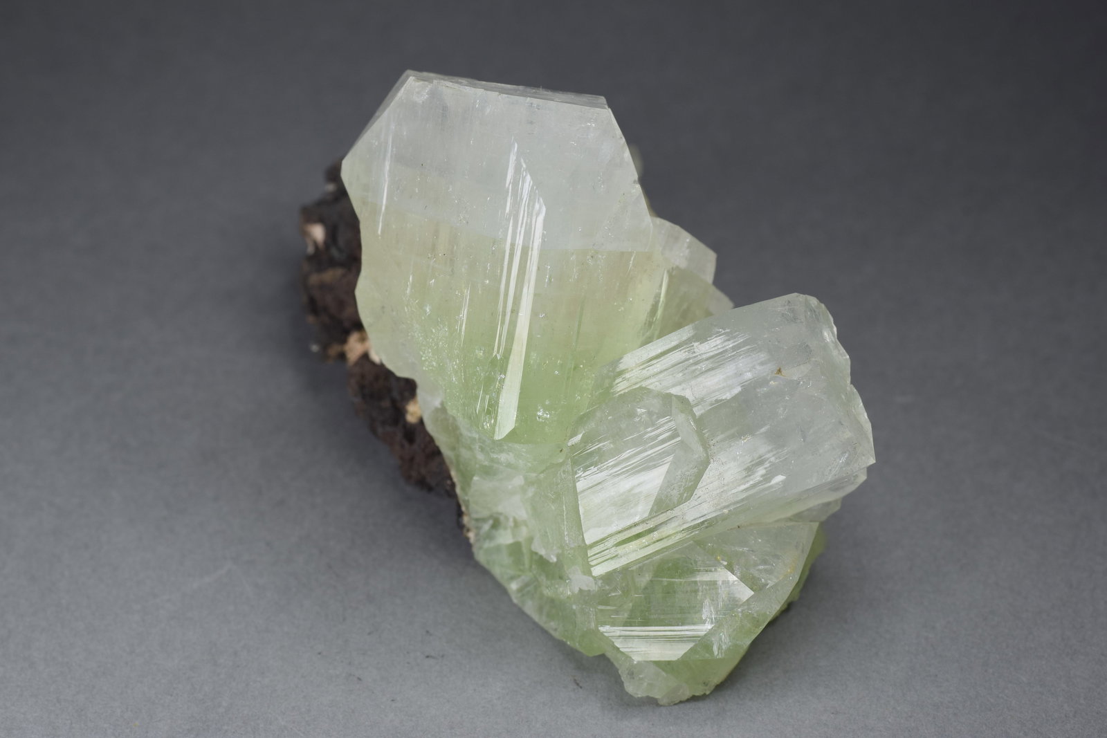 Fine Apophyllite and calcite on trap matrix - 5