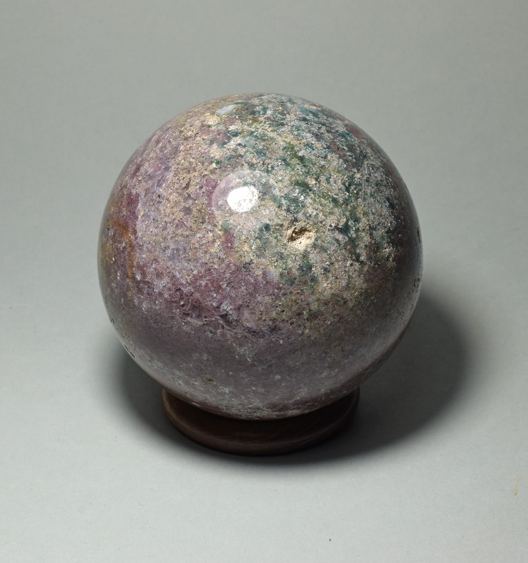 Superb 8.6 cm Polished Ocean Jasper sphere - 3