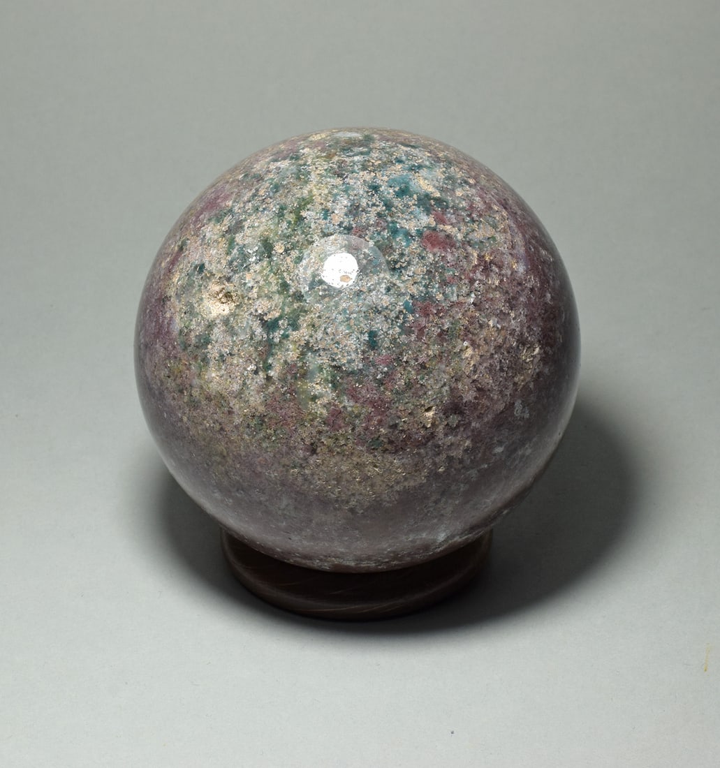 Superb 8.6 cm Polished Ocean Jasper sphere - 4
