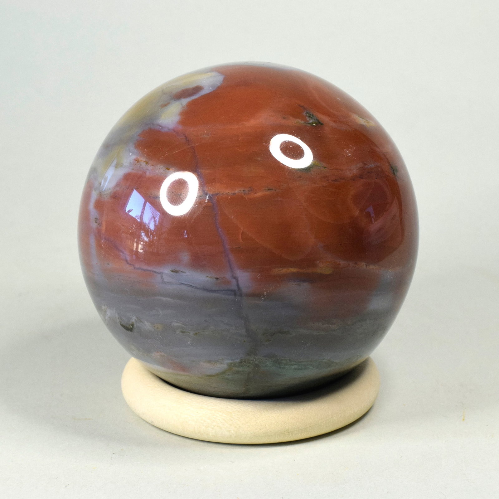 7.2 cm Polished Ocean Jasper sphere - 2