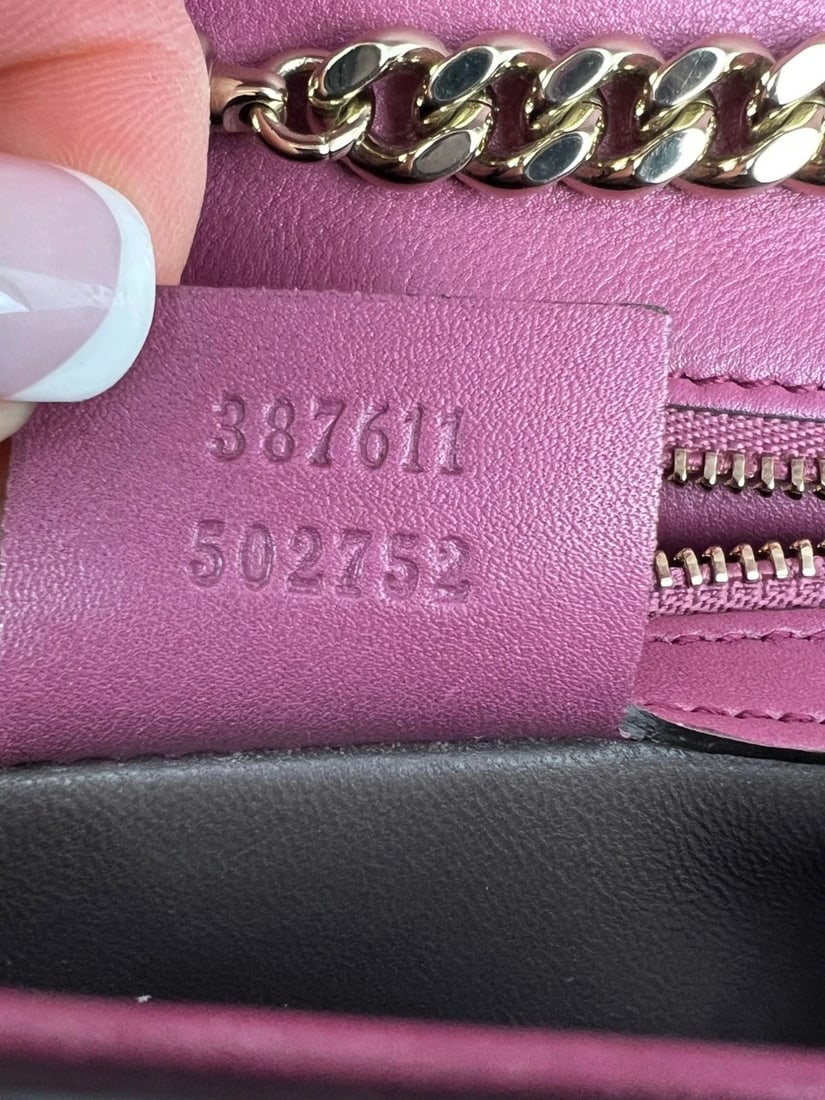 Gucci Miss Bamboo Tassel Chain Beige Brown Pink Python Shoulder Bag - 8