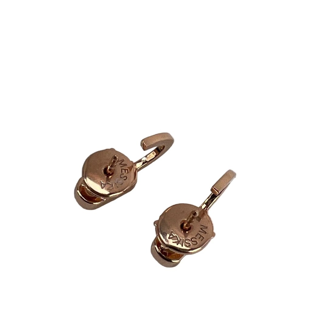 Messika Move Uno Mini Hoops 18K Rose Gold Diamond Earrings - 8