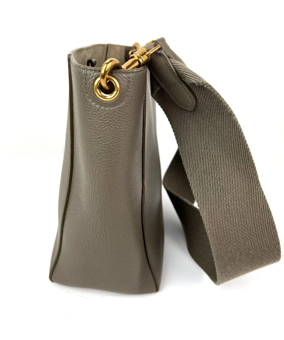 Celine Seau Sangle Small Taupe Leather Shoulder Bag - 11