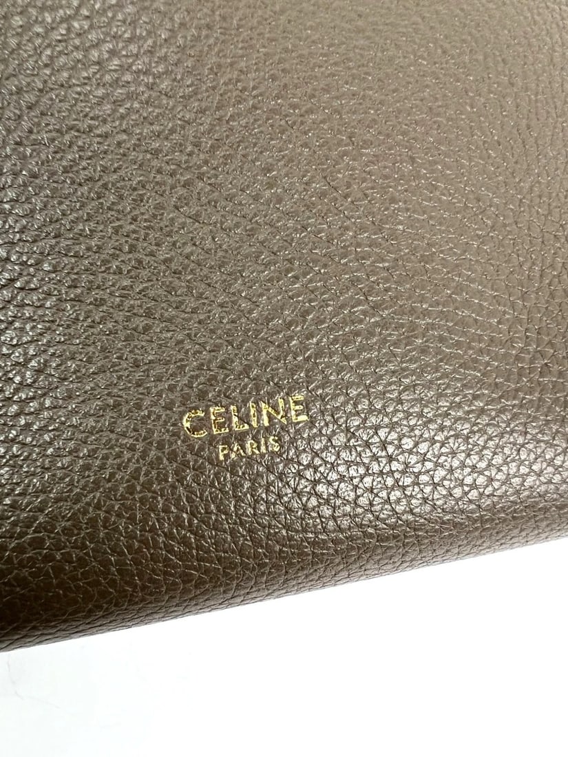 Celine Seau Sangle Small Taupe Leather Shoulder Bag - 9