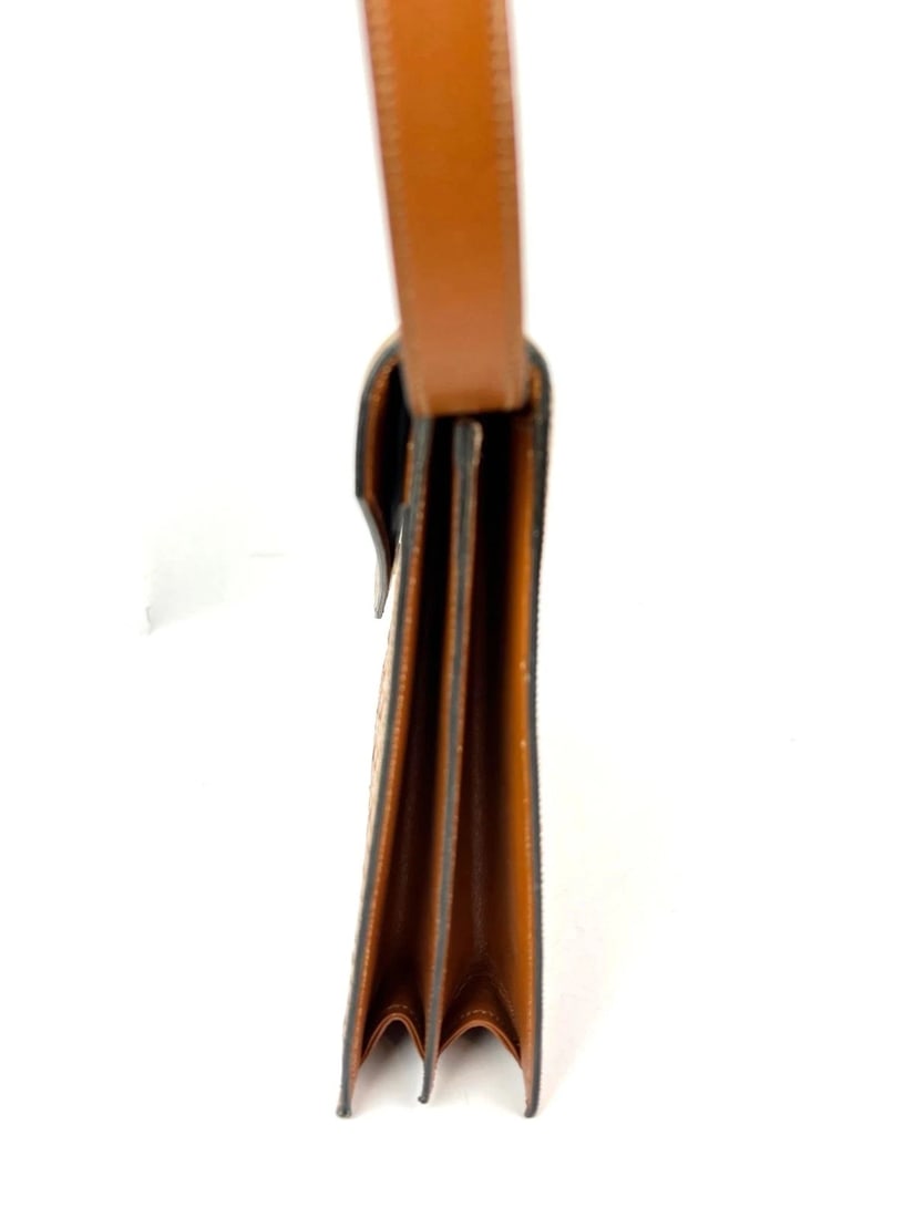 Yves Saint Laurent Woven Vintage Brown Leather Shoulder Clutch Bag - 11