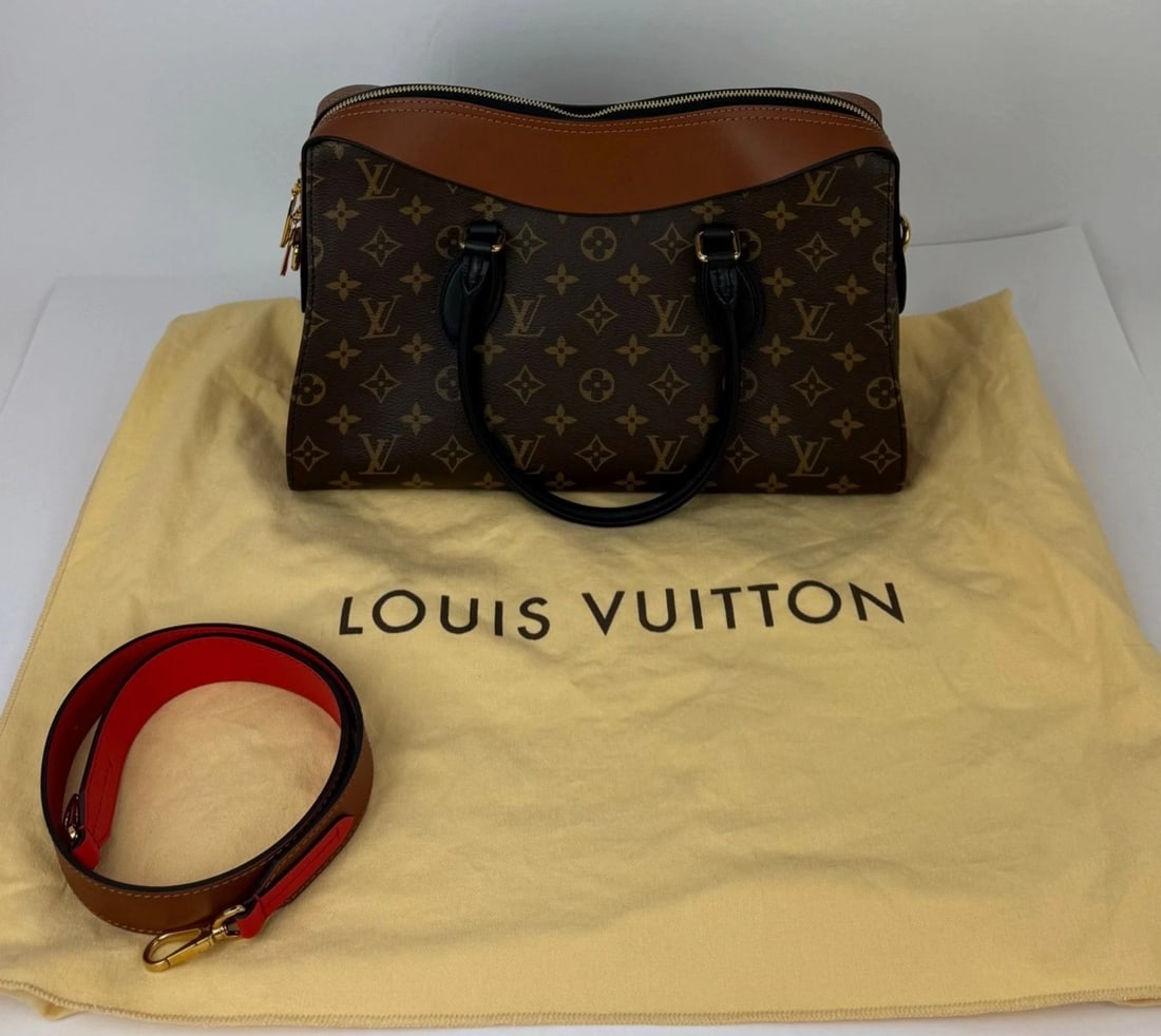 Louis Vuitton Monogram Tuileries Caramel Rouge Shoulder Bag - 2