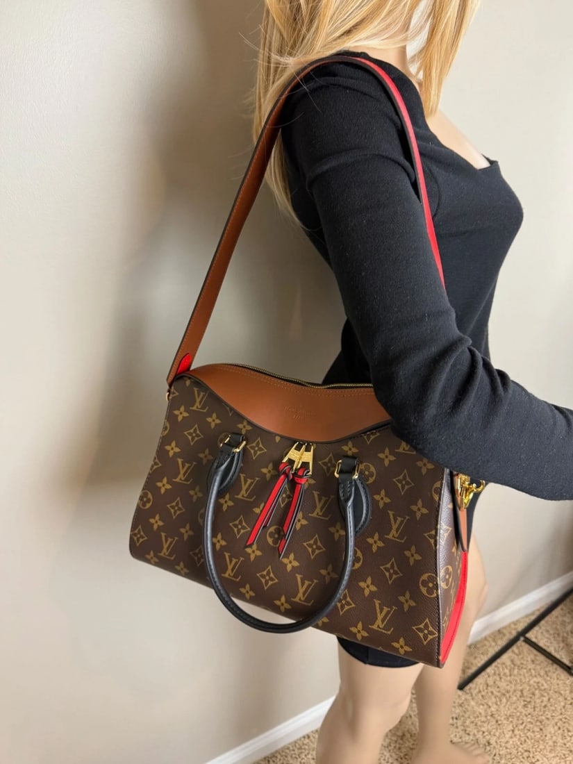 Louis Vuitton Monogram Tuileries Caramel Rouge Shoulder Bag - 9