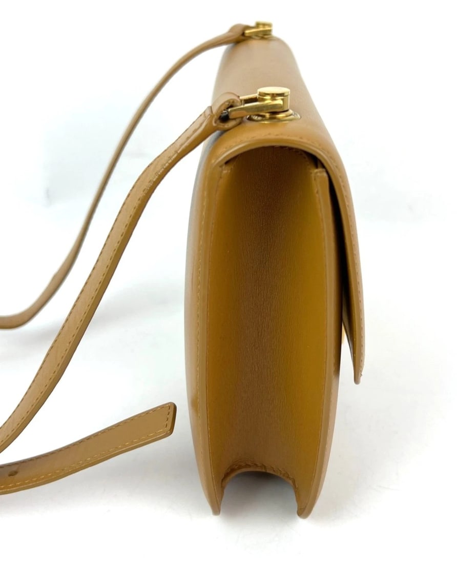 Saint Laurent Smooth Calfskin Le Carre Brown Shoulder Bag - 11