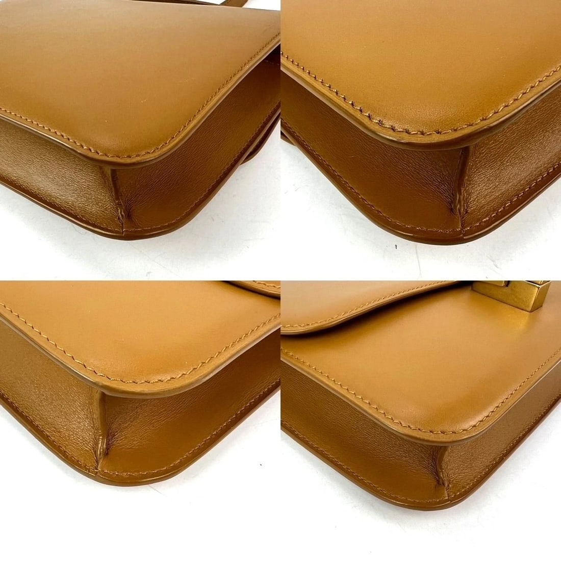 Saint Laurent Smooth Calfskin Le Carre Brown Shoulder Bag - 15