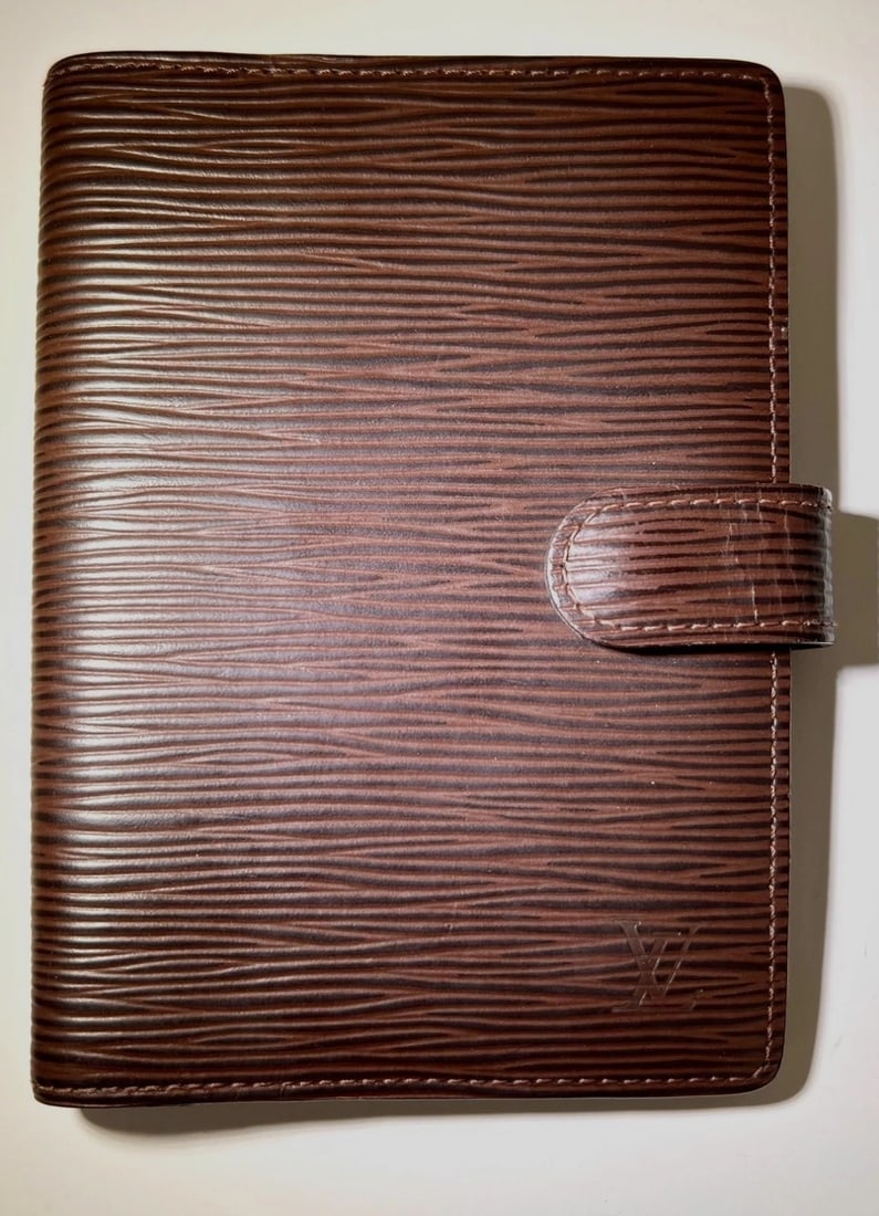 Louis Vuitton Brown Epi Small Agenda Booklet