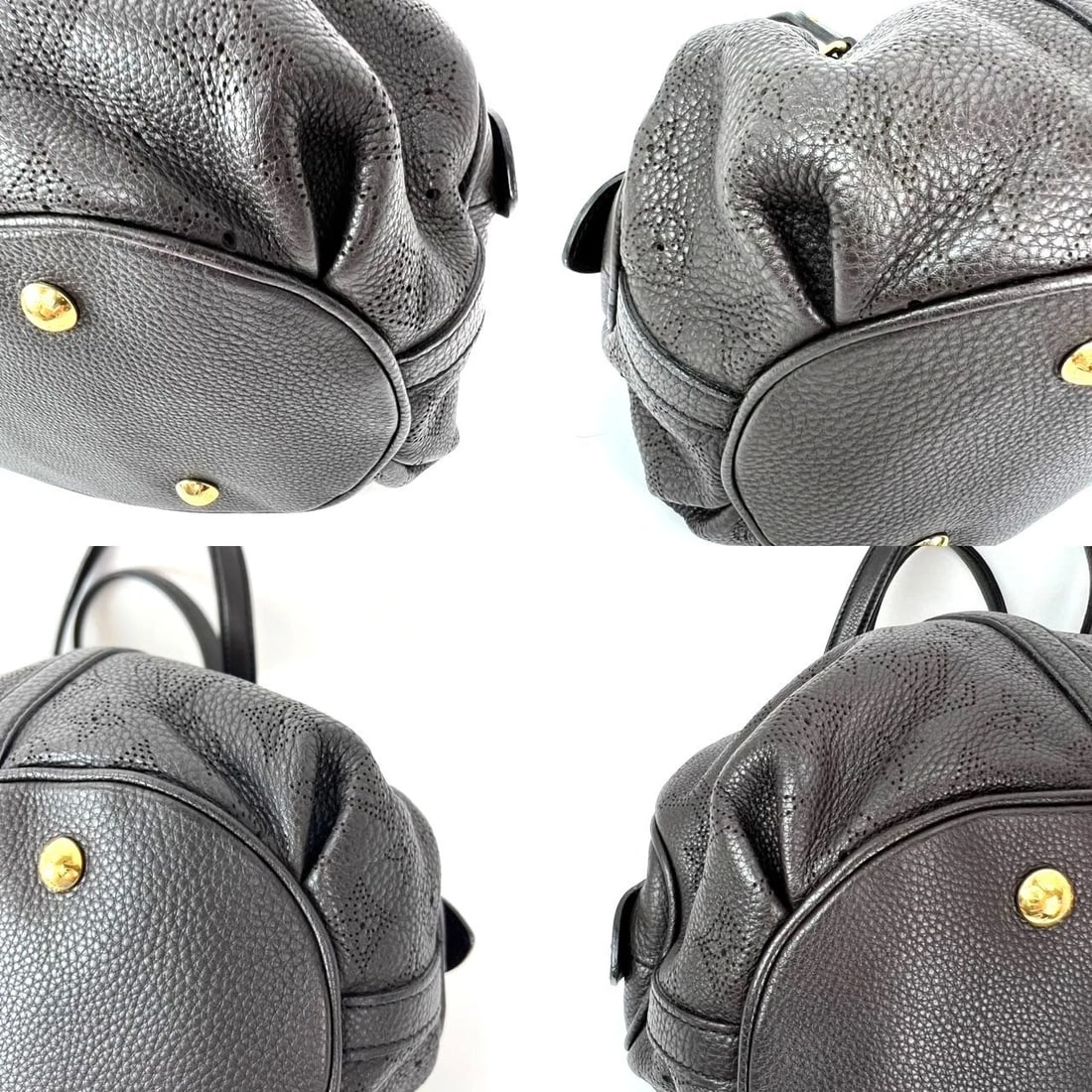 Louis Vuitton Lunar GM Mahina Dark Brown Leather Shoulder Bag - 13