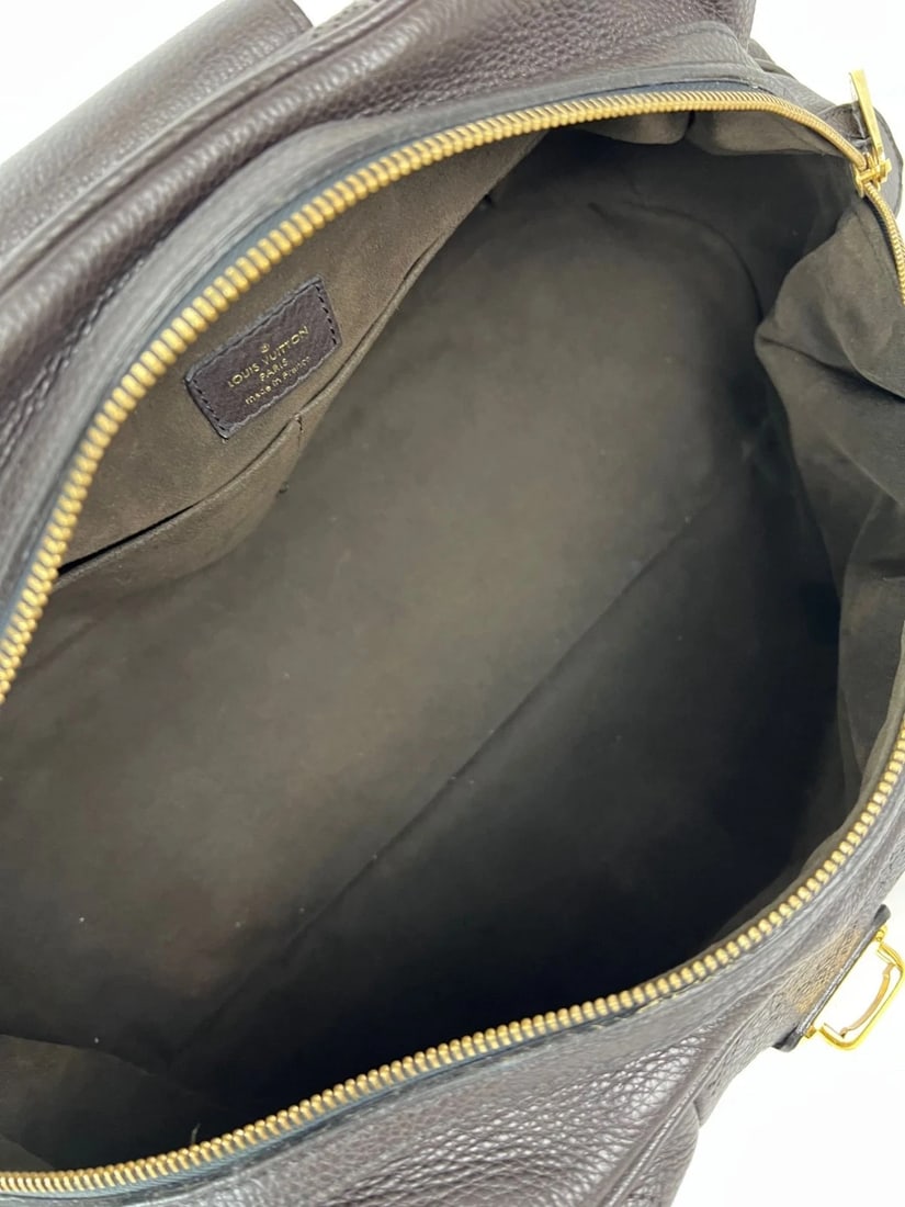 Louis Vuitton Lunar GM Mahina Dark Brown Leather Shoulder Bag - 6