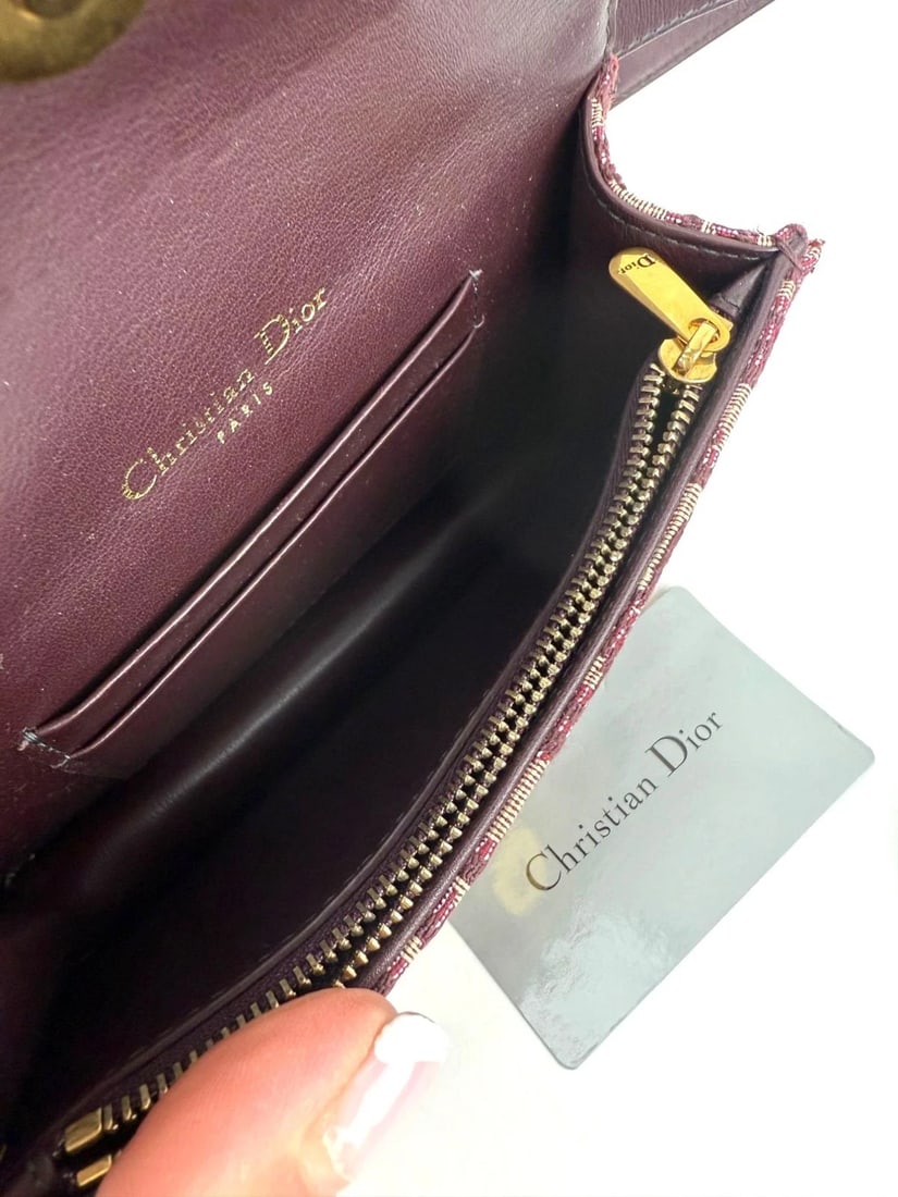Christian Dior Oblique Saddle Bordeaux Belt Bag Clutch - 11