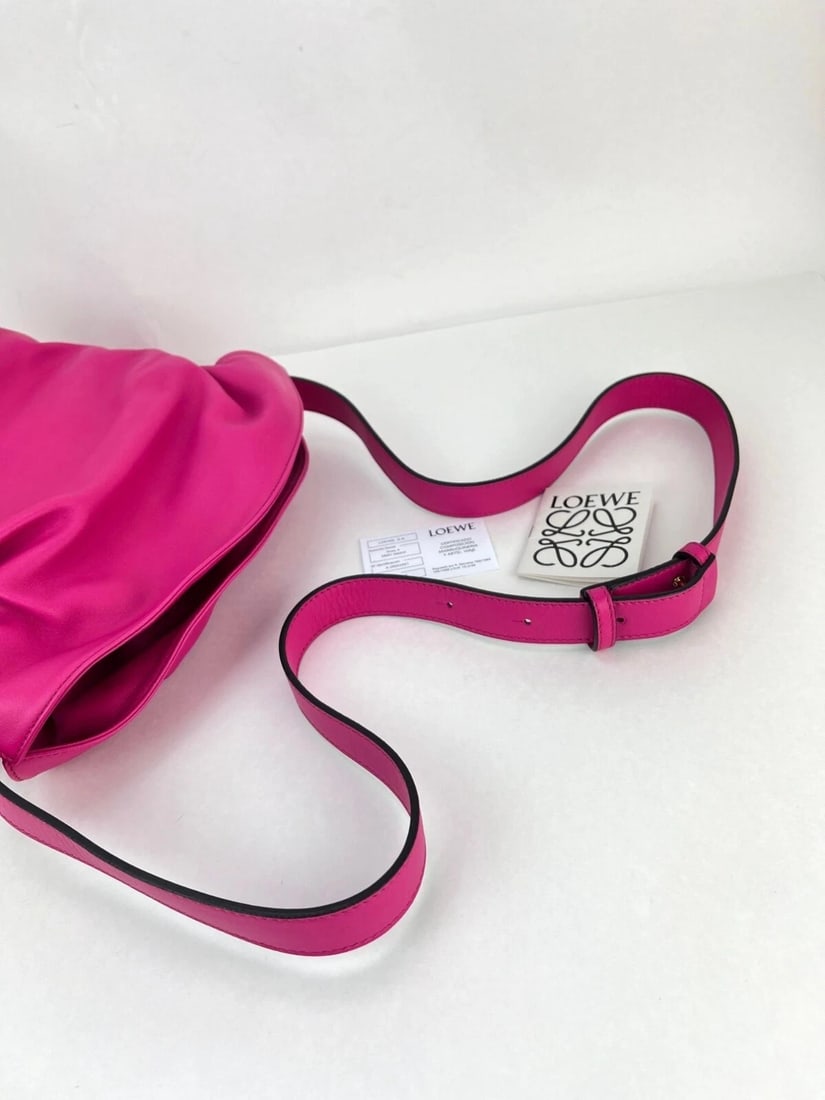 Loewe Nappa Pink Flamenco Medium Knot Shoulder Bag - 9