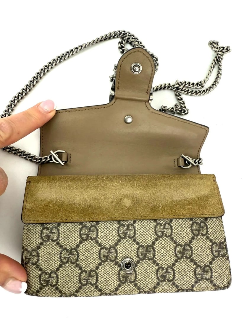 Gucci Dionysus Mini Bag GG Supreme Chain Crossbody Bag Clutch - 7