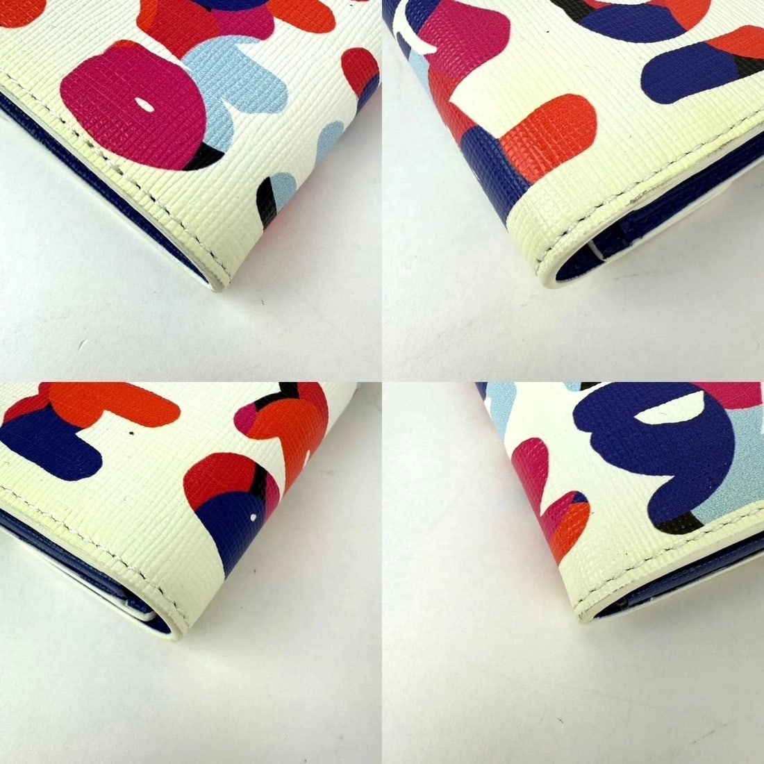 Fendi White Multicolor Vitello Elite Fendi Roma Graffiti Wallet - 18