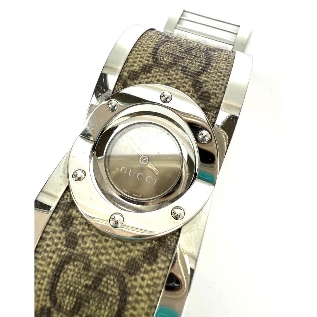 Gucci 112 Twirl GG Supreme Stainless Steel 33mm Quartz Watch - 2