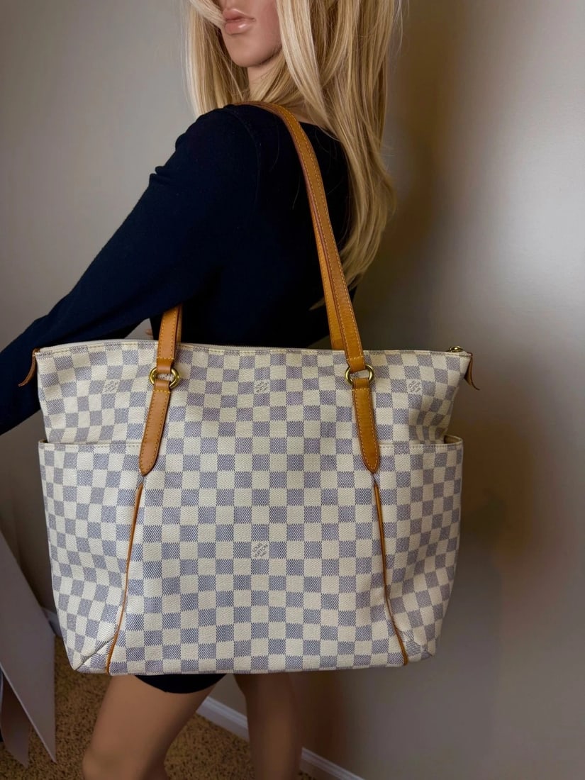 Louis Vuitton Totally GM Damier Azur Tote Shoulder Bag - 9
