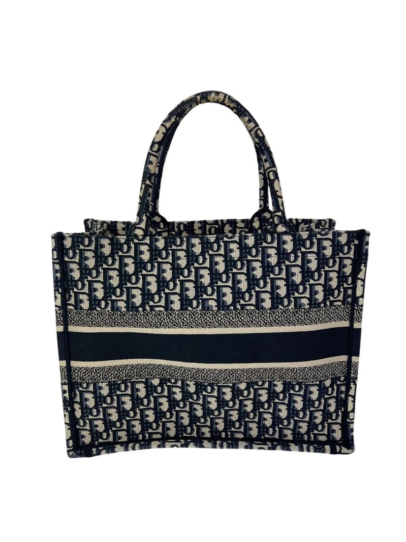 Christian Dior Medium Oblique Blue Multicolor Tote - 2