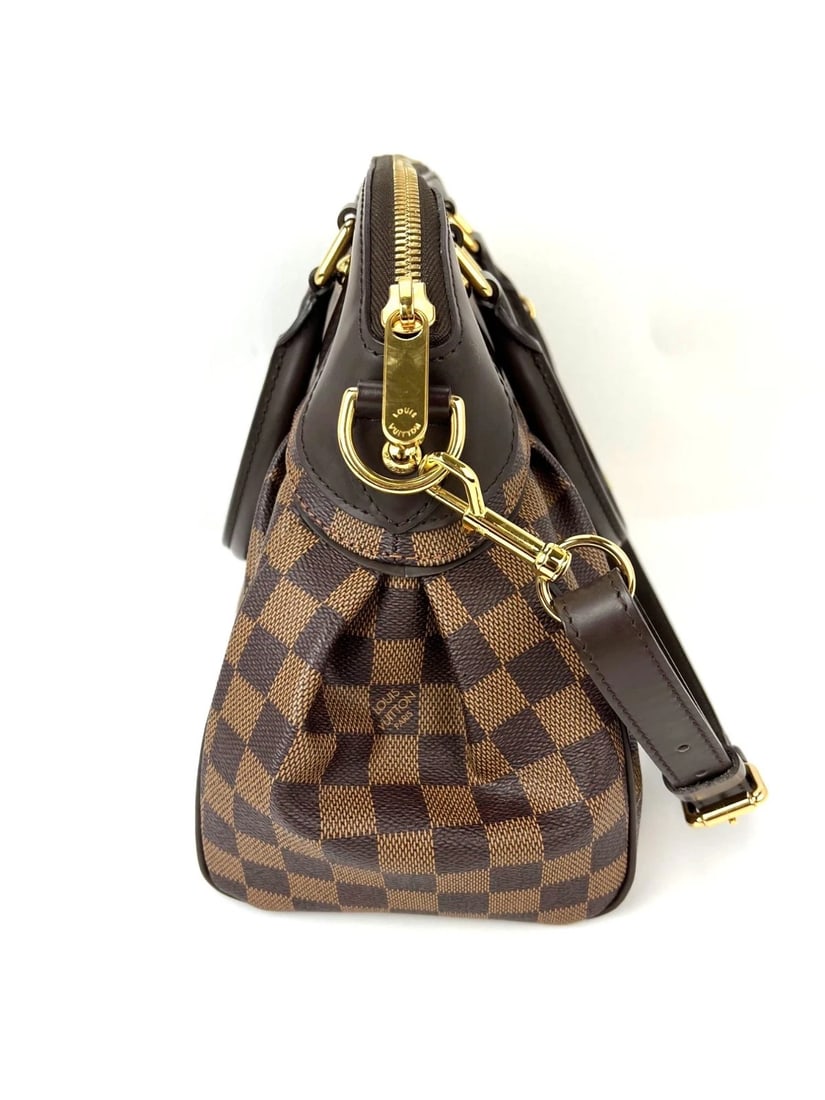 Louis Vuitton Trevi PM Damier Ebene Canvas Shoulder Hand Bag LIVE - 4