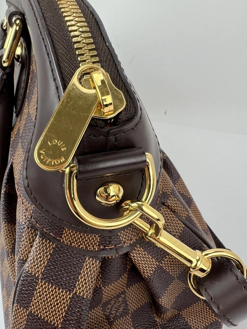 Louis Vuitton Trevi PM Damier Ebene Canvas Shoulder Hand Bag LIVE - 7