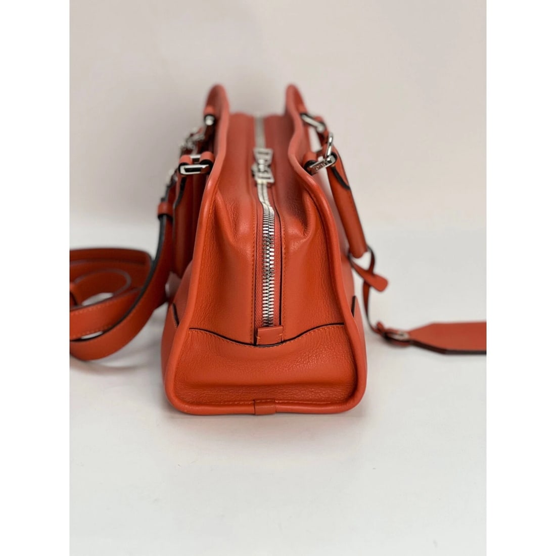 LOEWE Calfskin Amazona 28 Orange Leather Shoulder Bag - 9