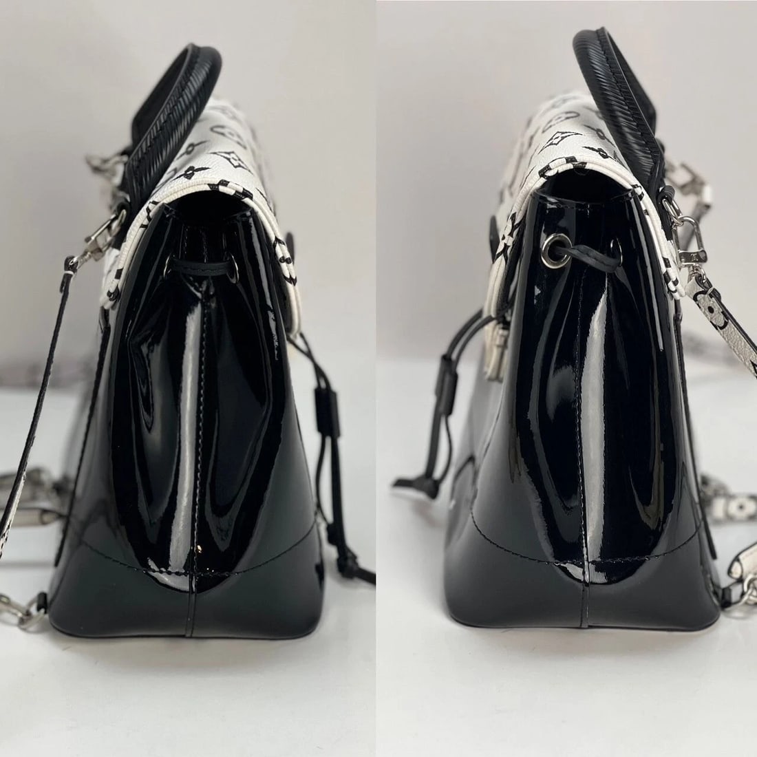 LOUIS VUITTON Hot Springs Backpack White Monogram and Patent Leather - 14