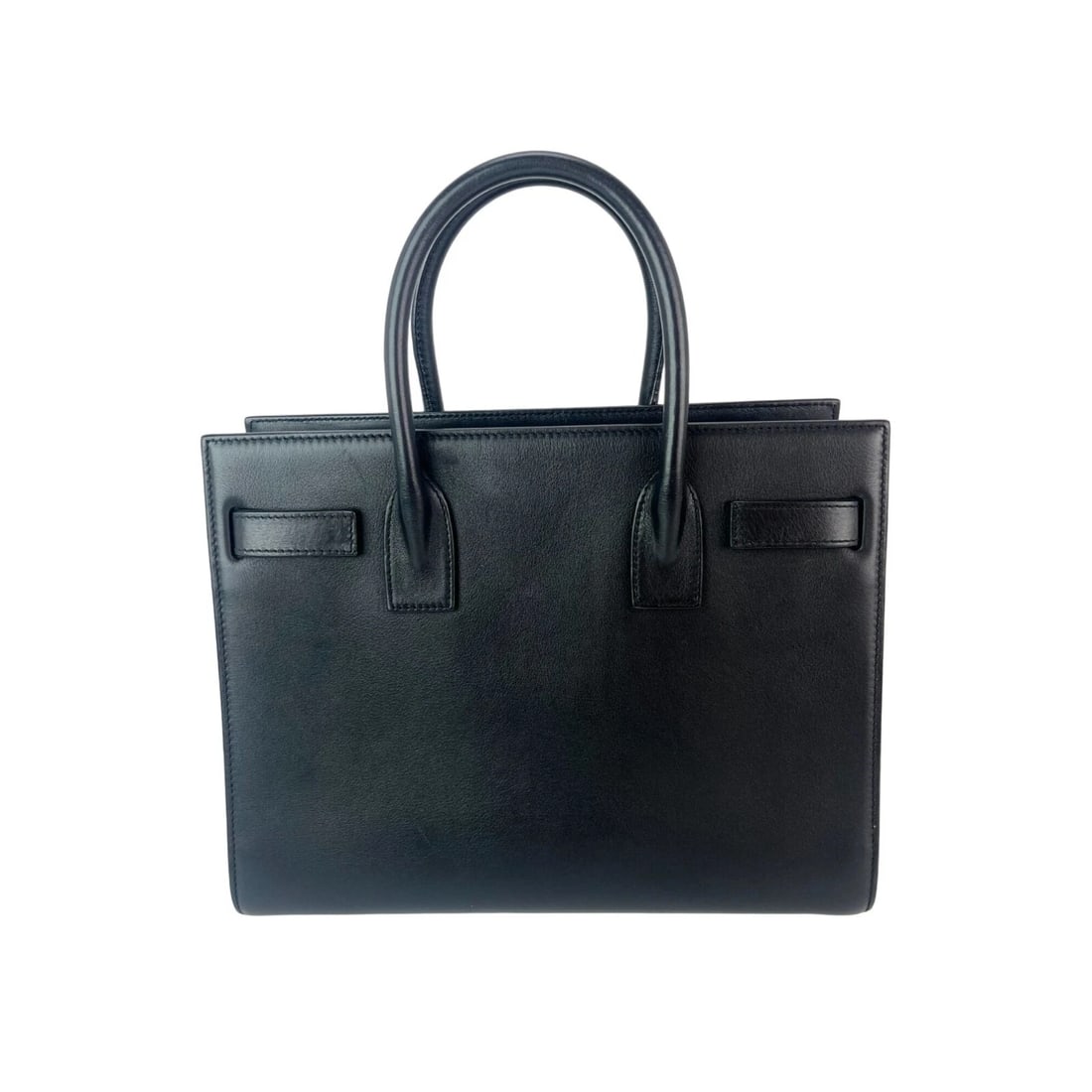 Saint Laurent Sac De Jour Embellished Patches Black Leather Shoulder Bag L - 2