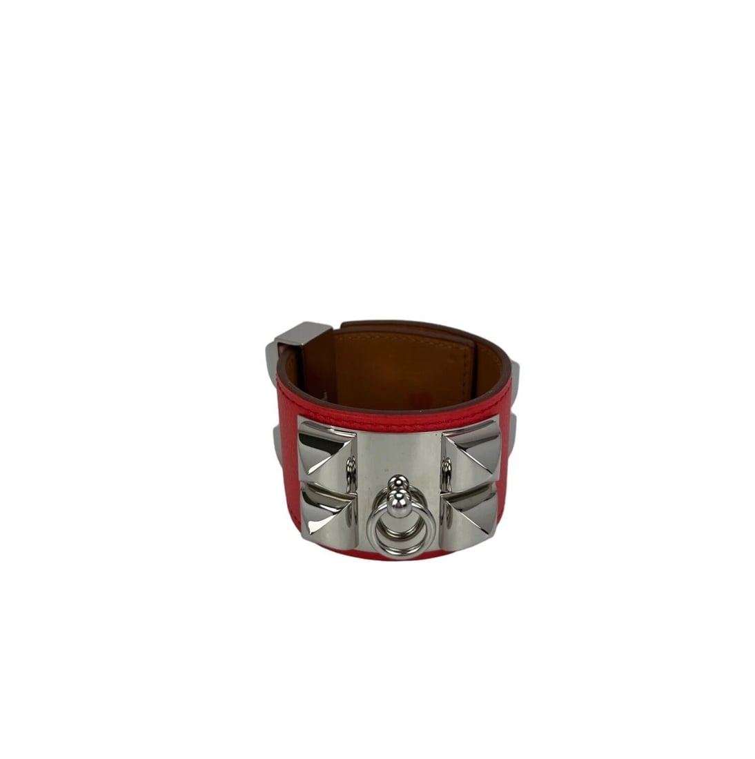 Hermes Leather COLLIER DE CHIEN CDC Rose Jaipur Epsom Bracelet - 8