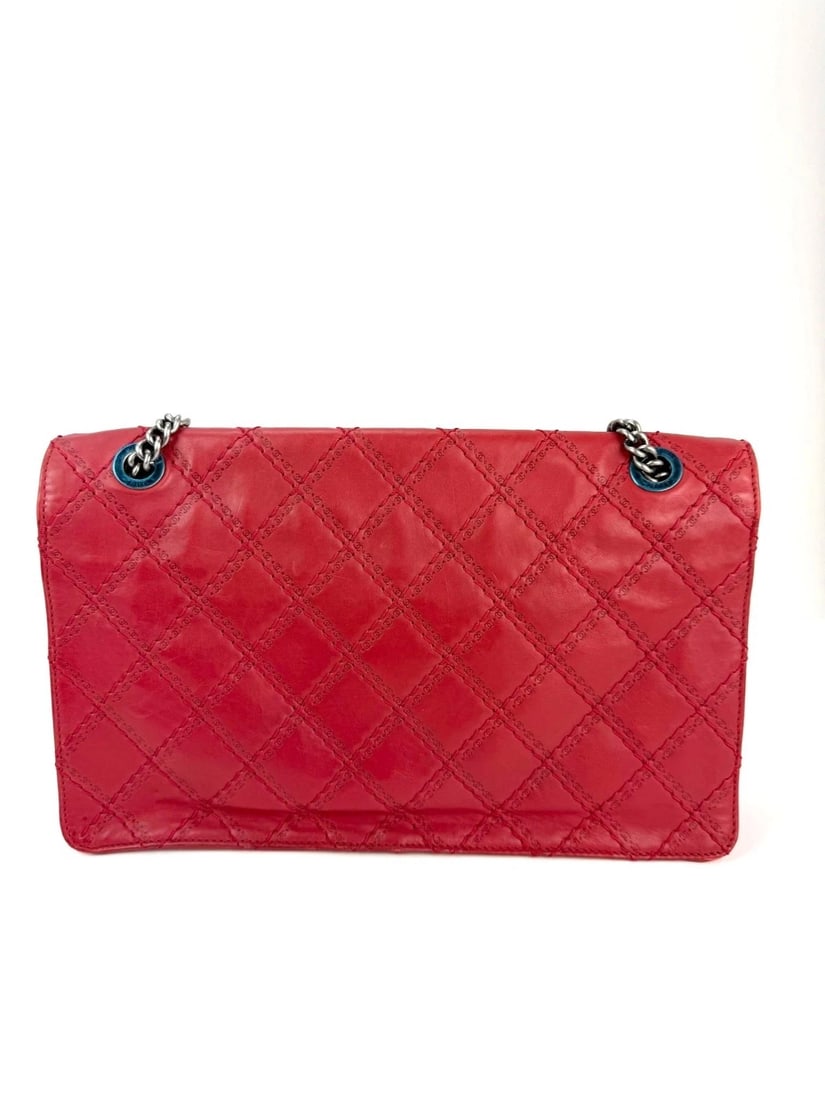 Chanel Calfskin CC Crave Reissue Crown Jumbo Flap Light Red Bag - 11
