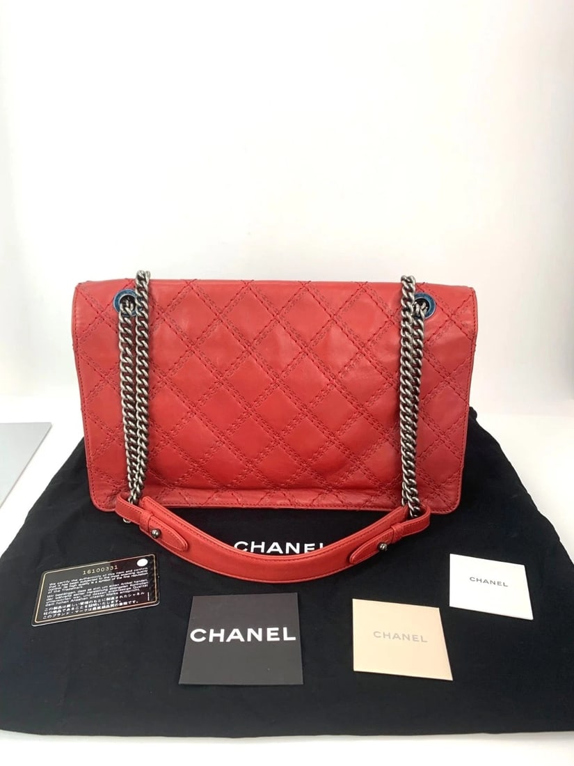 Chanel Calfskin CC Crave Reissue Crown Jumbo Flap Light Red Bag - 2