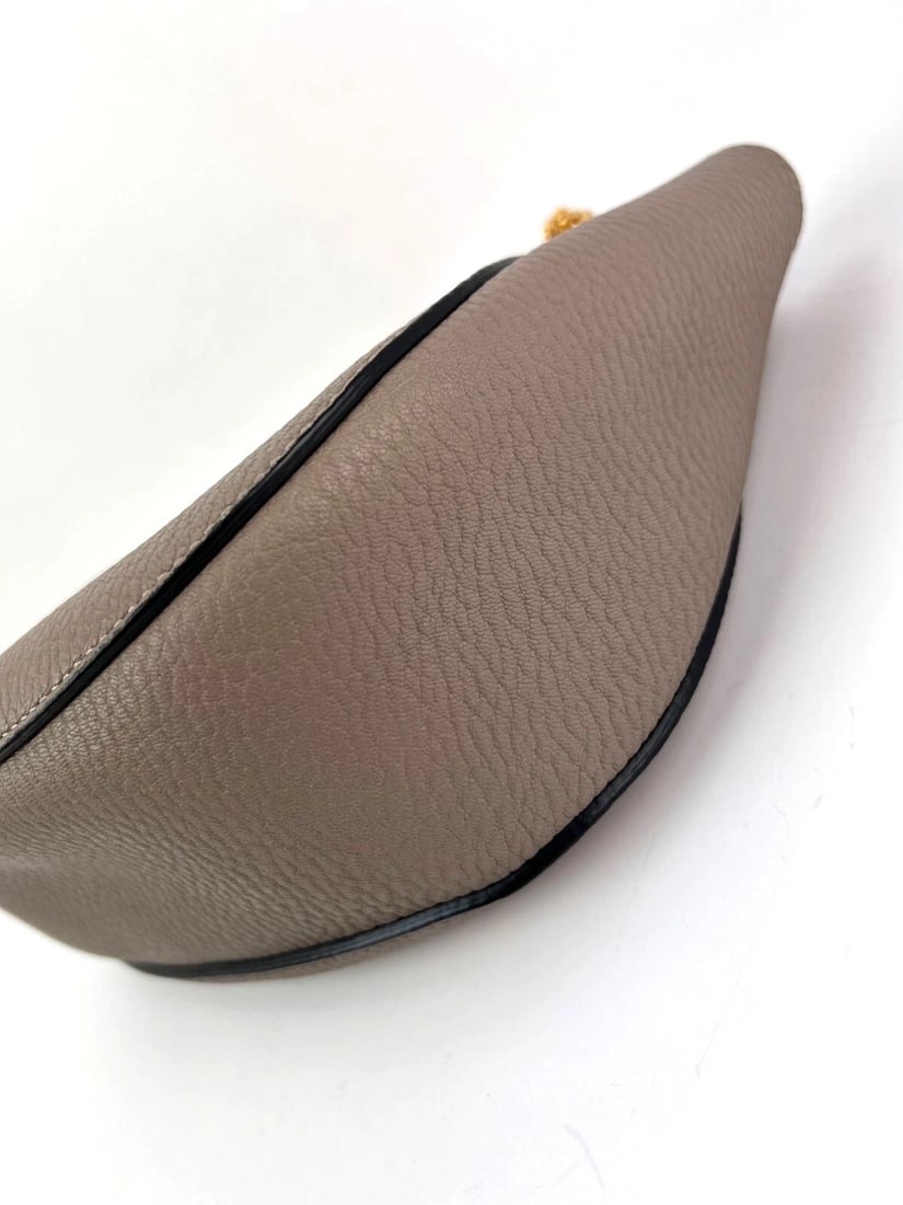 Chloe Small Drew Gray Grained Lambskin Leather Shoulder Cross-body Bag - 10