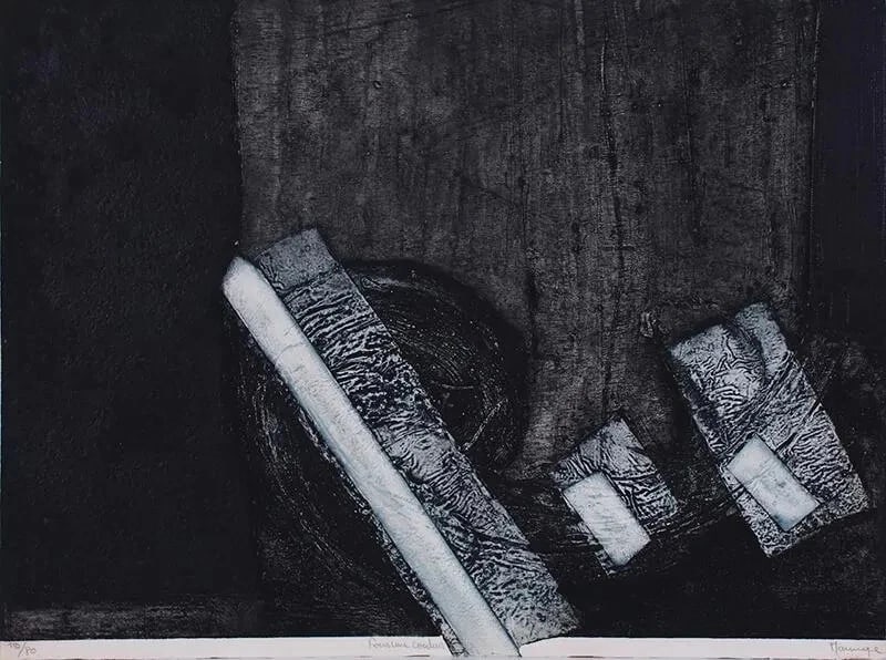 FRANCOIS MARANGE French Canadian Modernist Abstract Etching Pour Une Couleur - 3