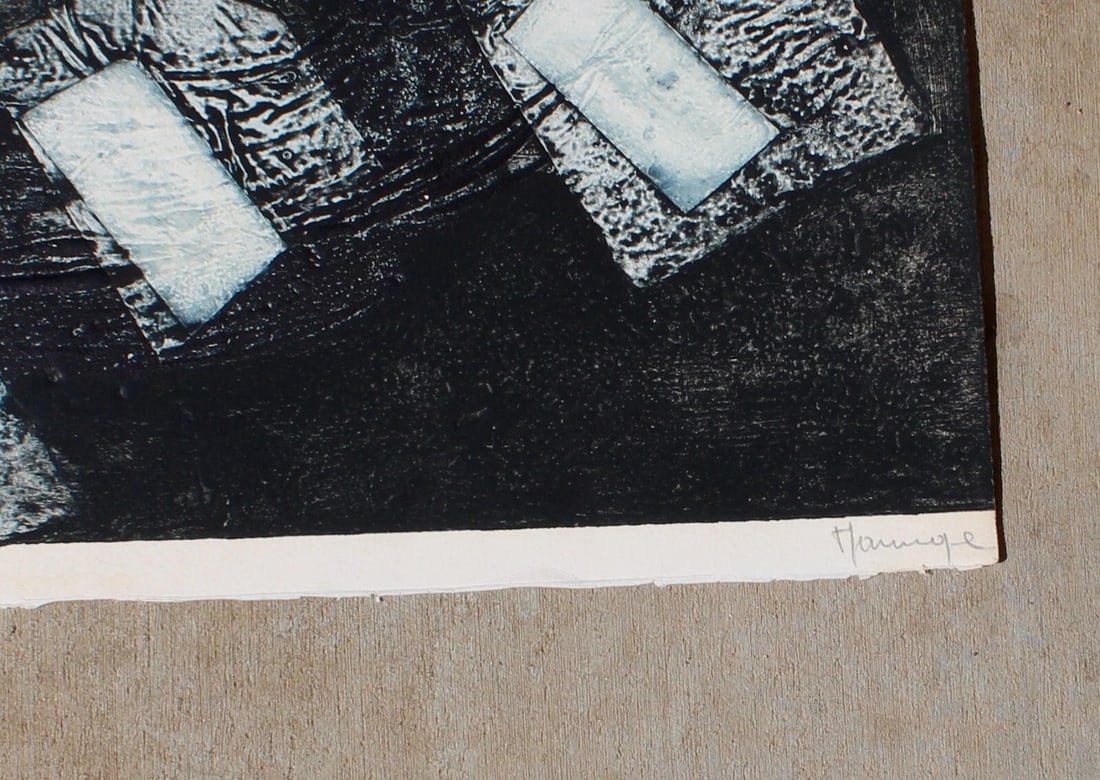 FRANCOIS MARANGE French Canadian Modernist Abstract Etching Pour Une Couleur - 7