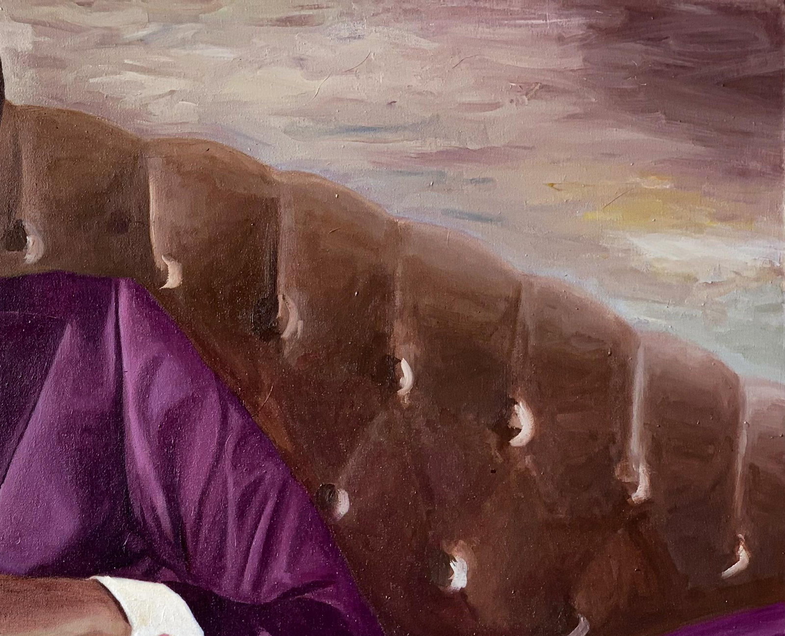 Afolayan Emmanuel, Gentle Hold of the Couch -21st Century, Contemporary, Figurative Painting, Oil, - 6