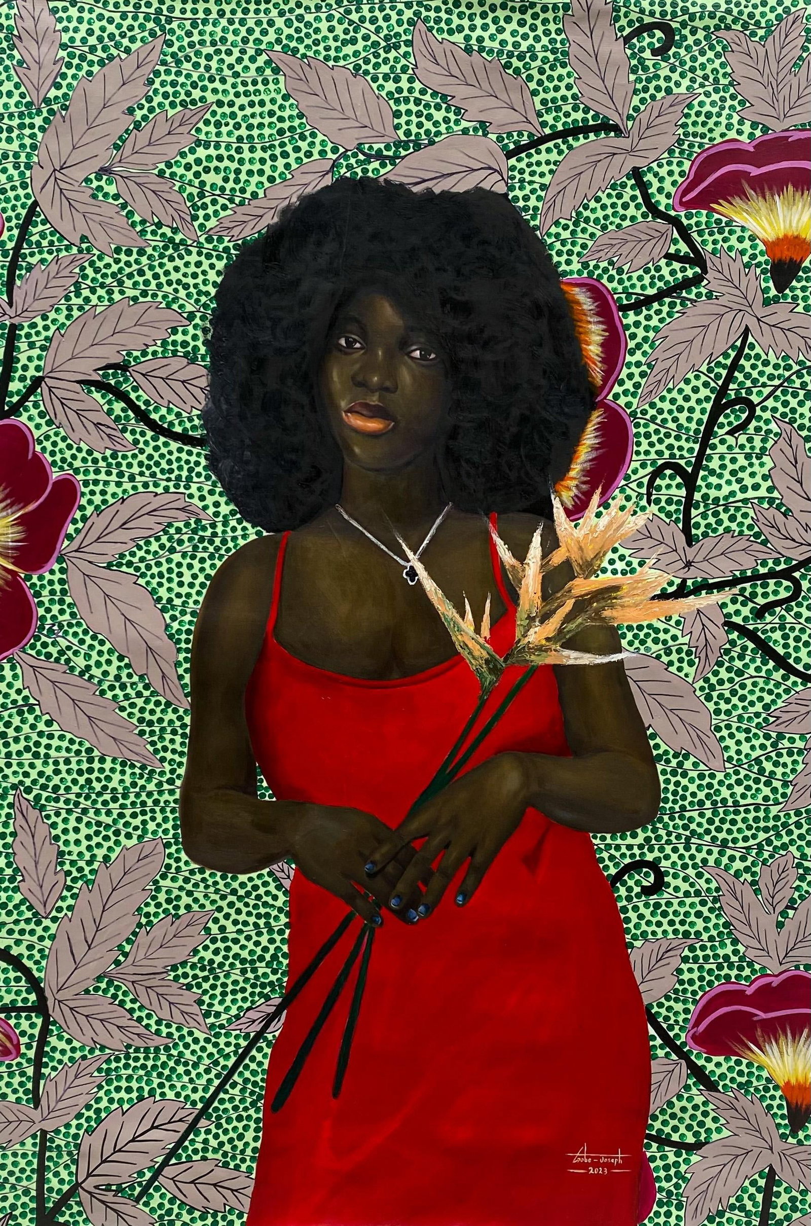 Gobe Joseph, Blossoms of Strength 2 -21st Century, Contemporary, Figurative Painting, Women, 2023 - 5