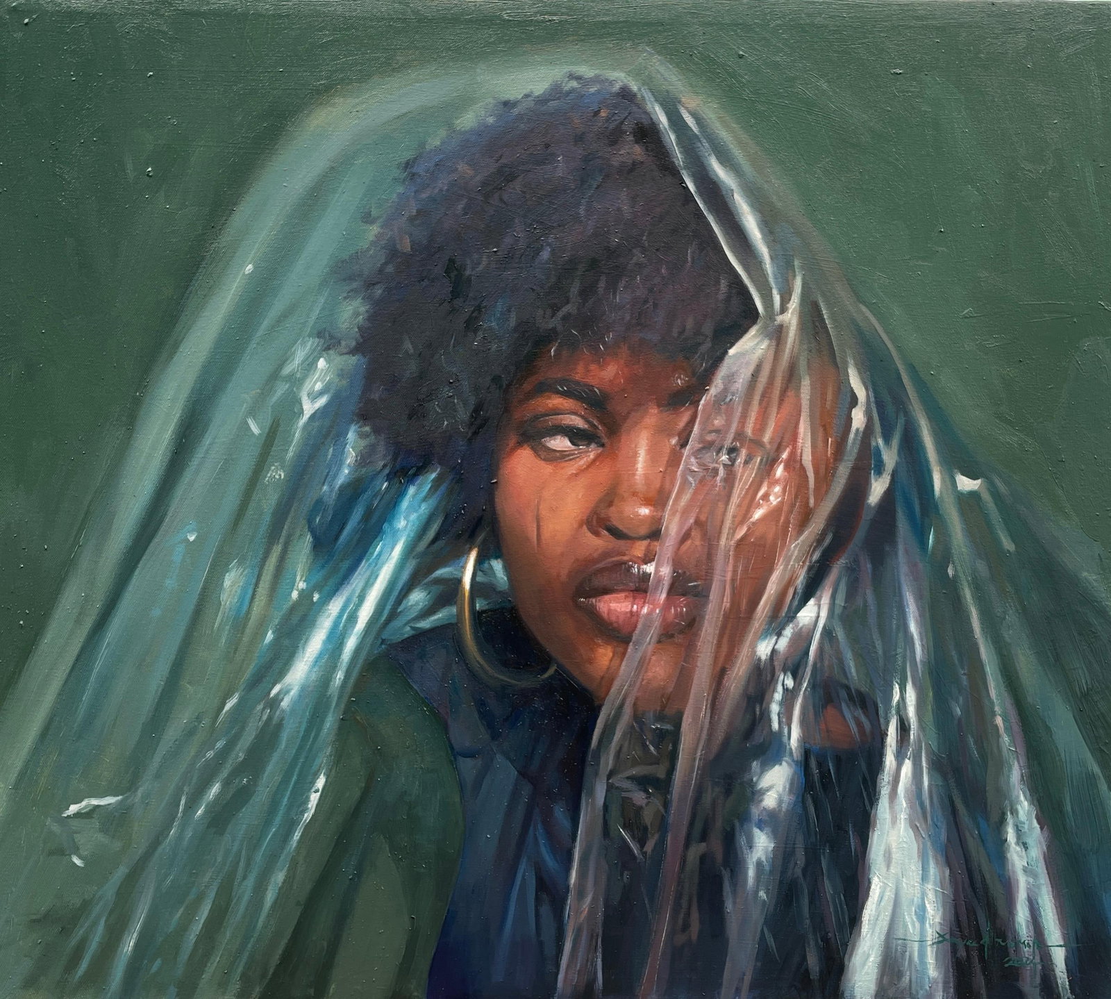 Sayeed Momoh, Closure - 21st Century, Contemporary, Figurative Portrait, Oil, Women in Fashion, 2023 - 10