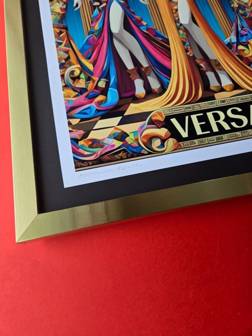 ALEXANDER DULAC + VERSACE LARGE Hand Signed Authentic Print LtdEd of 10 COA - 3