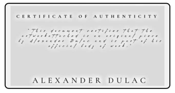 ALEXANDER DULAC + VERSACE LARGE Hand Signed Authentic Print LtdEd of 10 COA - 5