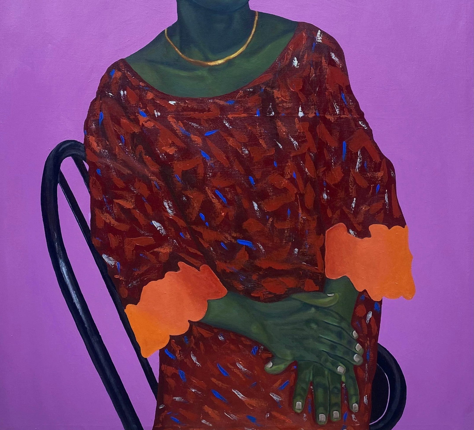 Olajire Olalekan, True Self - 21st Century, Contemporary, Realist Portrait, Woman Sitting on Chair, - 3